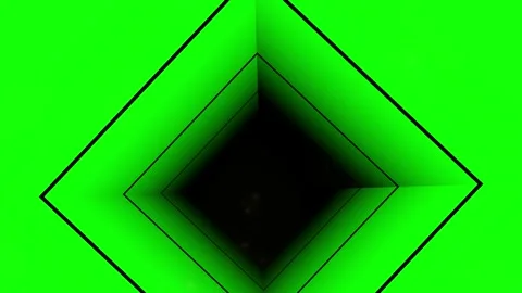 Abstract 3D tunnel with glowing particles. Digital motion background with light Stock Footage 340118830