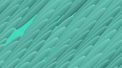 Abstract 3D Turquoise Geometric Pattern of Flickering Scales. Stock Footage 339072325