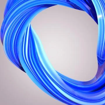 Abstract 3D Twisted Shape Illustrazione stock