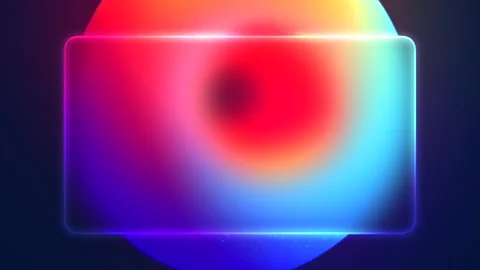 Abstract 3D UI Motion Animation with a Frosted Glass Panel and Glowing Elements Stock-Footage 305107652