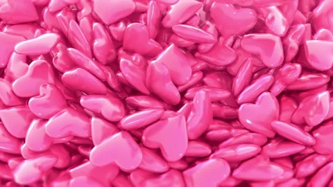 Abstract 3D valentines day Pink background. seamless loop video frame with Stock Footage 336563536