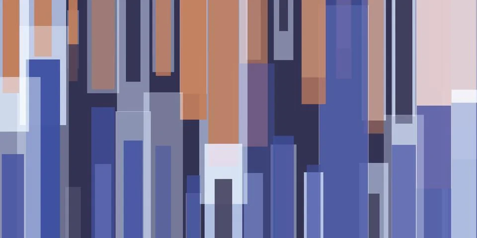 Abstract 3d vector background with many overlapping brown, blue and grey th.. Stock Illustration