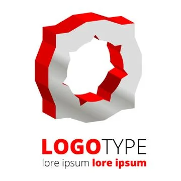 Abstract 3d vector logo Stock Illustration