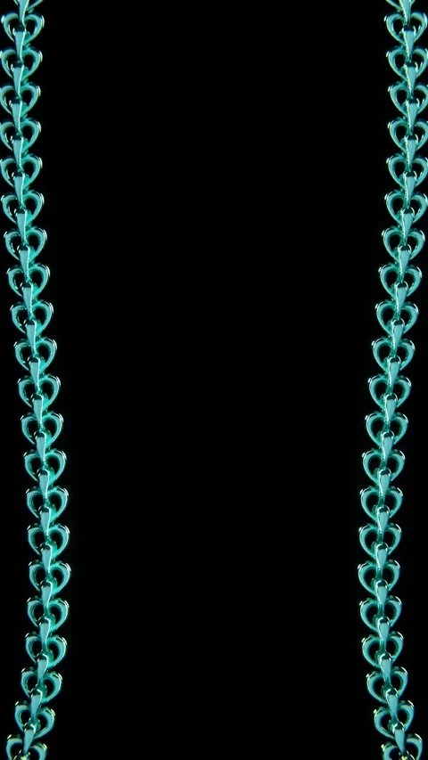 Abstract 3D vertical backgrounds heart chain vibrant rainbow colours gradient Stock Footage 295497329