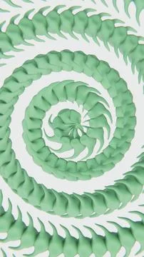 Abstract 3D vertical green gradient matte snake spine DNA render 4K wallpaper Stock Illustration