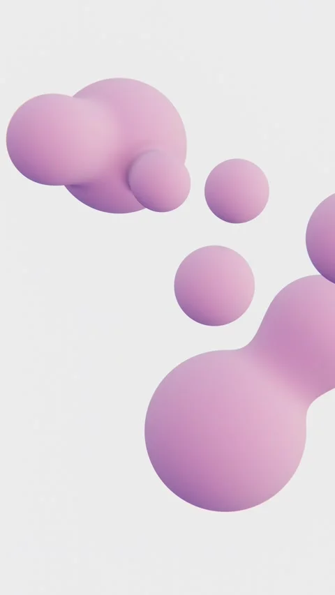 Abstract 3D vertical pastel matte colours gradient soft sphere liquid oil splash Stock Footage 306786537