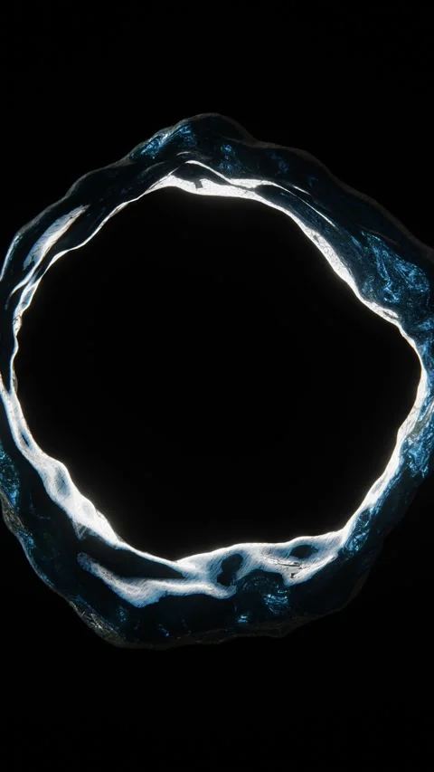 Abstract 3d vertical social media story format 4K liquid oil bubble sphere Video stock 282810477