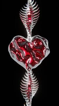 Abstract 3d vertical social media story backgrounds chrome metallic snake 스톡 일러스트