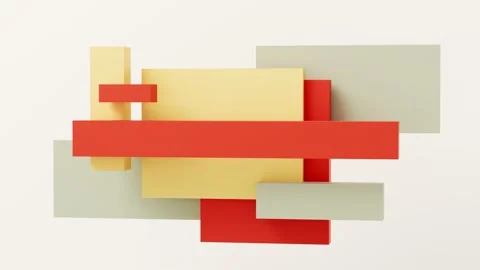 Abstract 3d video animation with rectangular shapes. Stock Footage 169406017