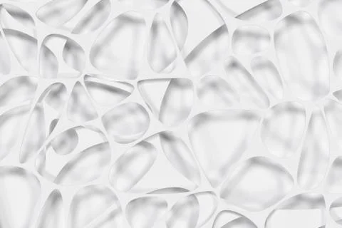 Abstract 3d voronoi organic structure on white background Stock Illustration