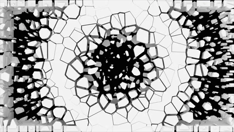 Abstract 3D Wall transitions. 3D Mapping. Falling White Wall Transition. Video stock 161366559