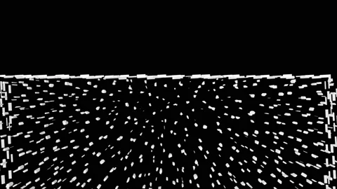 Abstract 3D Wall transitions. 3D Mapping. Falling White Wall Transition. Video stock 161366700