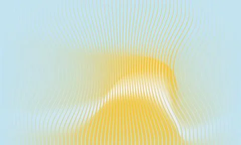 Abstract 3D warped lines background with light blue and yellow gradient wav.. Stock Illustration