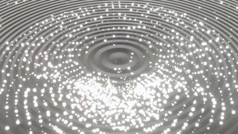 Abstract 3D Wave Motion With Glowing Particles Futuristic Light Loop Backgro Stock Footage 314956639