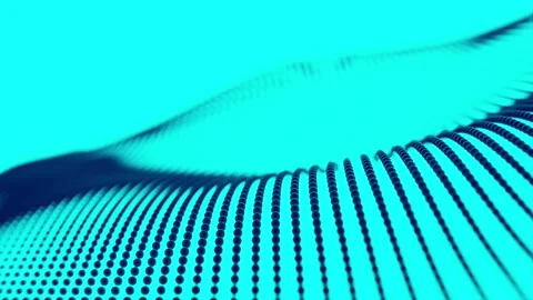 Abstract 3D waves animation with grid Stock Footage 165175334