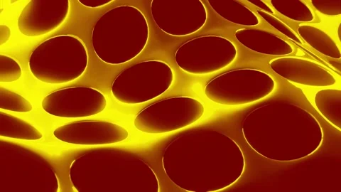 Abstract 3D waves animation with grid Видео 165239097