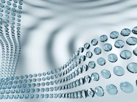 Abstract 3d  waves background Stock Illustration