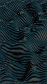 Abstract 3D Wavy Pattern with Dark Gradient Colors. Illustrazione stock