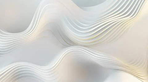 Abstract 3D White Background Abstract 3D Background with White Waves and G... Stock Photos