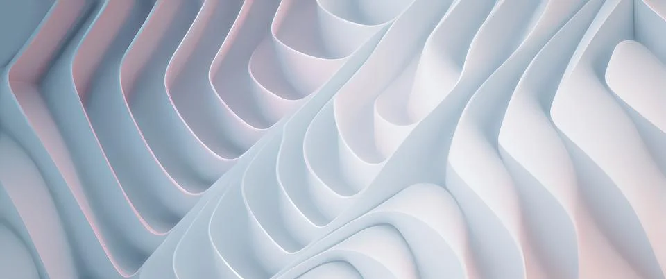Abstract 3D White Background Stock Illustration