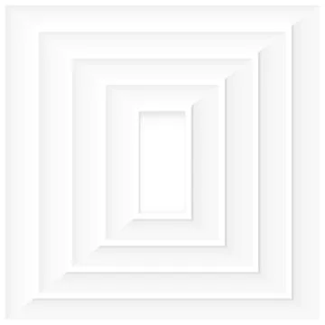 Abstract 3D white color rectangle shape pattern paper cut style on square b.. Stock Illustration