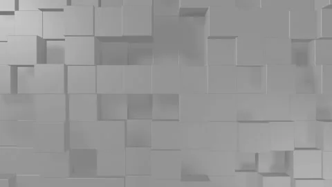 Abstract 3d white cubes moving in a wall surface - background Video stock 170924078