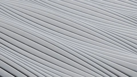 Abstract 3d white curve wavy lines texture.  Seamless looping motion design.. Stock-Footage 331146512