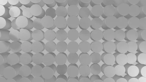 Abstract 3d white cylinders bouncing out of a surface - moving background Video stock 170924225