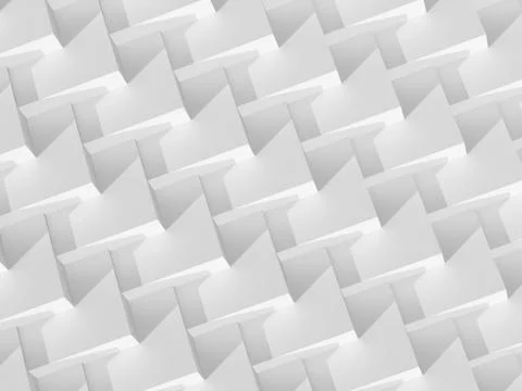 Abstract 3d white geometric background Illustrazione stock