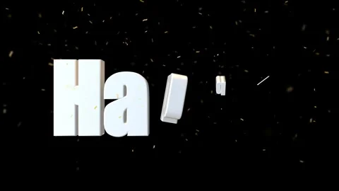Abstract 3D white geometric blocks floating in dark space with particles Видео 342894043
