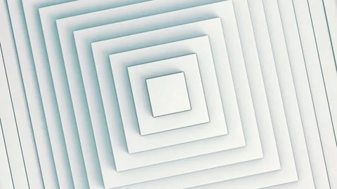 Abstract 3D White Squares Rotating in Layers, Minimal Motion Graphics, Seamless Stock Footage 305279112