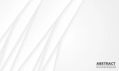 Abstract 3d white vector background with white and grey gradient paper layer Stock Illustration