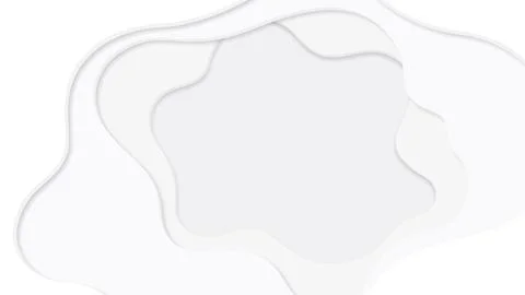 Abstract 3d white wavy line paper cut style background Stock Illustration