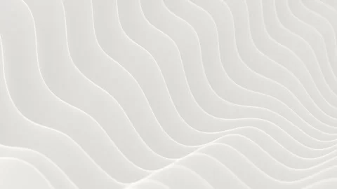 Abstract 3D White Wavy Pattern Background Seamless Loop Animation Stock Footage 337706550