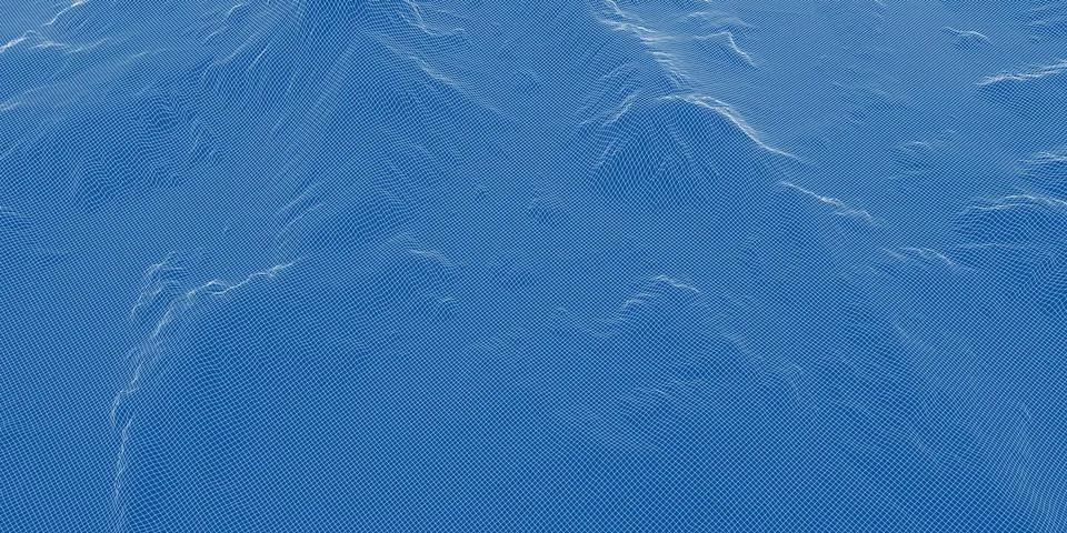 Abstract 3d wire-frame landscape. Blueprint style Stock-Illustration