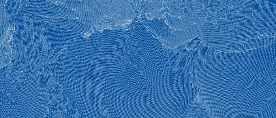 Abstract 3d wire-frame landscape. Blueprint style Stock-Illustration