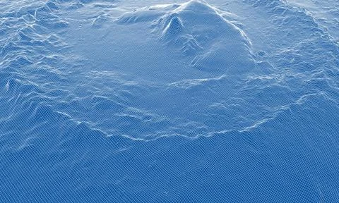 Abstract 3d wire-frame landscape. Blueprint style 스톡 일러스트