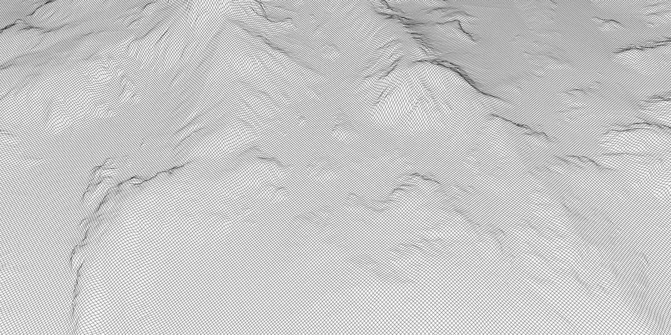 Abstract 3d wire-frame landscape. Blueprint style Stock-Illustration
