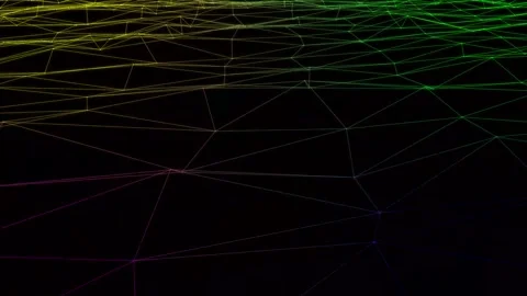 Abstract 3D Wireframe Background Video stock 287412090