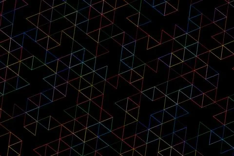 Abstract 3d wireframe pattern with lines and shapes Stock Illustration