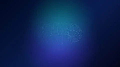 Abstract 3D wireframe torus on a blue gradient background Stock Footage 336995657