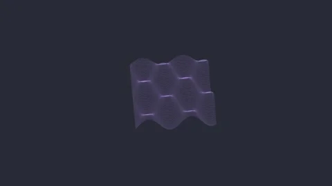 Abstract 3D wireframe wave surface animation, neon grid motion background in... Vídeos de archivo 327947676