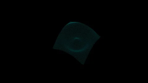 Abstract 3D wireframe wave surface animation, neon grid motion background in... Vídeos de archivo 327947684