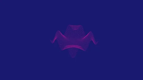 Abstract 3D wireframe wave surface animation, neon grid motion background in... Vídeos de archivo 327947685