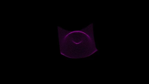 Abstract 3D wireframe wave surface animation, neon grid motion background in... Vídeos de archivo 327947699