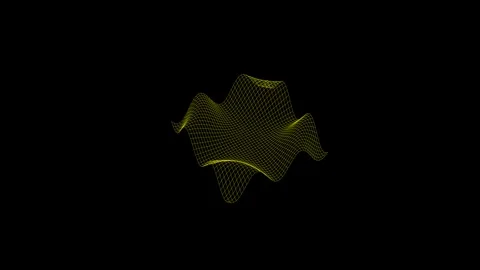 Abstract 3D wireframe wave surface animation, neon grid motion background in... Vídeos de archivo 327947700