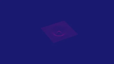 Abstract 3D wireframe wave surface animation, neon grid motion background in... Vídeos de archivo 327947714