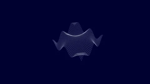 Abstract 3D wireframe wave surface animation, neon grid motion background in... Vídeos de archivo 327947731