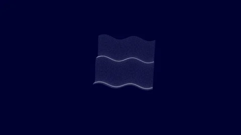 Abstract 3D wireframe wave surface animation, neon grid motion background in... Vídeos de archivo 327947741