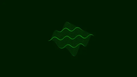 Abstract 3D wireframe wave surface animation, neon grid motion background in... Vídeos de archivo 327947746